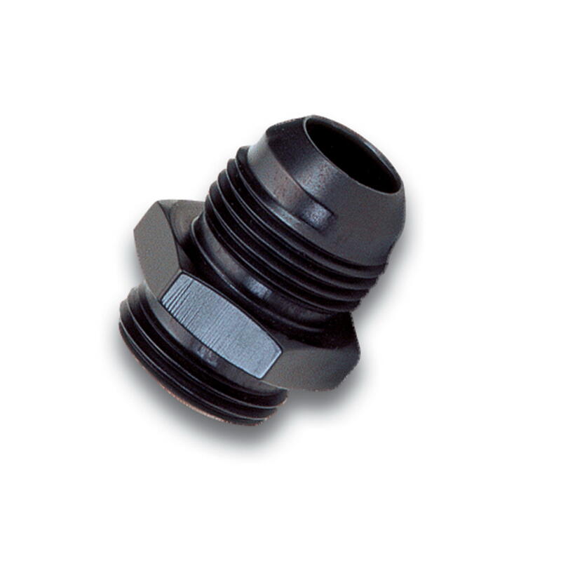 Russell AN Fitting 670650; AN to ORB Adapter Black -06AN Male Straight -10AN ORB Male 