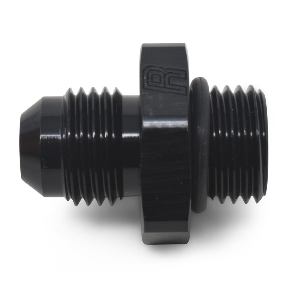 Russell AN Fitting 670720; AN to ORB Adapter Black -12AN Male Straight -10AN ORB Male 