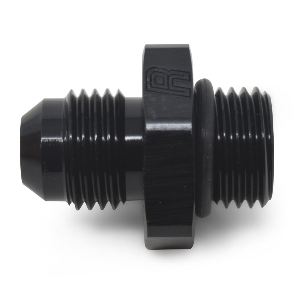 Russell AN Fitting 670840; AN to ORB Adapter Black -06AN Male Straight -06AN ORB Male 