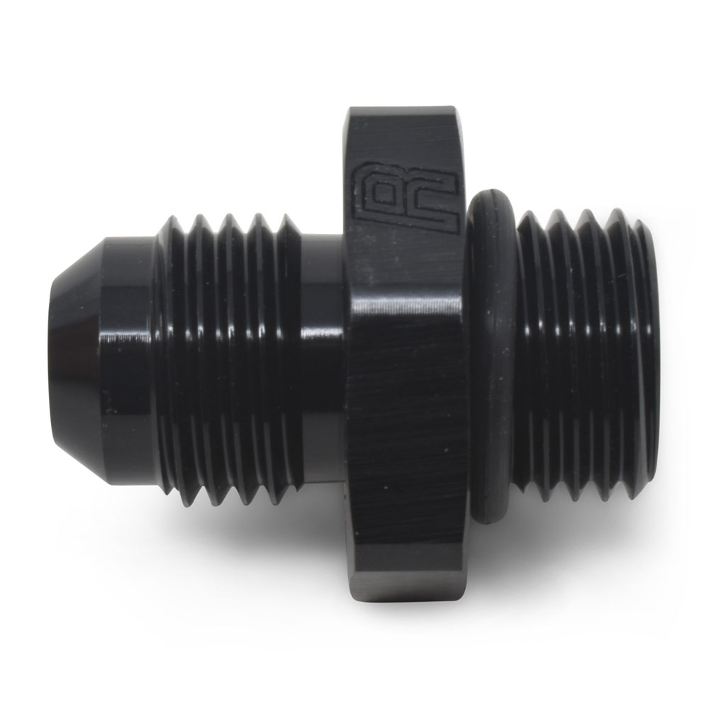 Russell AN Fitting 670940; AN to ORB Adapter Black -10AN Male Straight -08AN ORB Male 