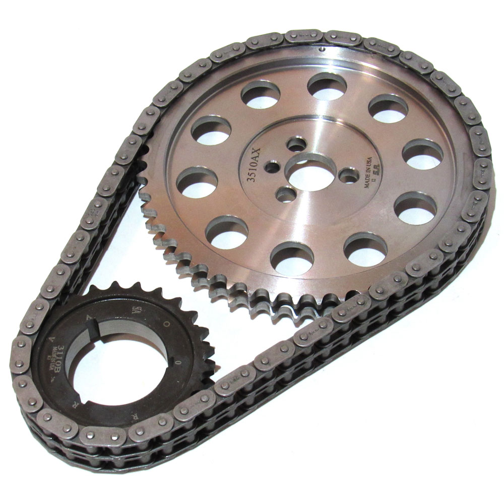 SA Gear Timing Set 78510TR; Roller Timing Set Double Roller 0.250 in. for Chevy 396 to 454 