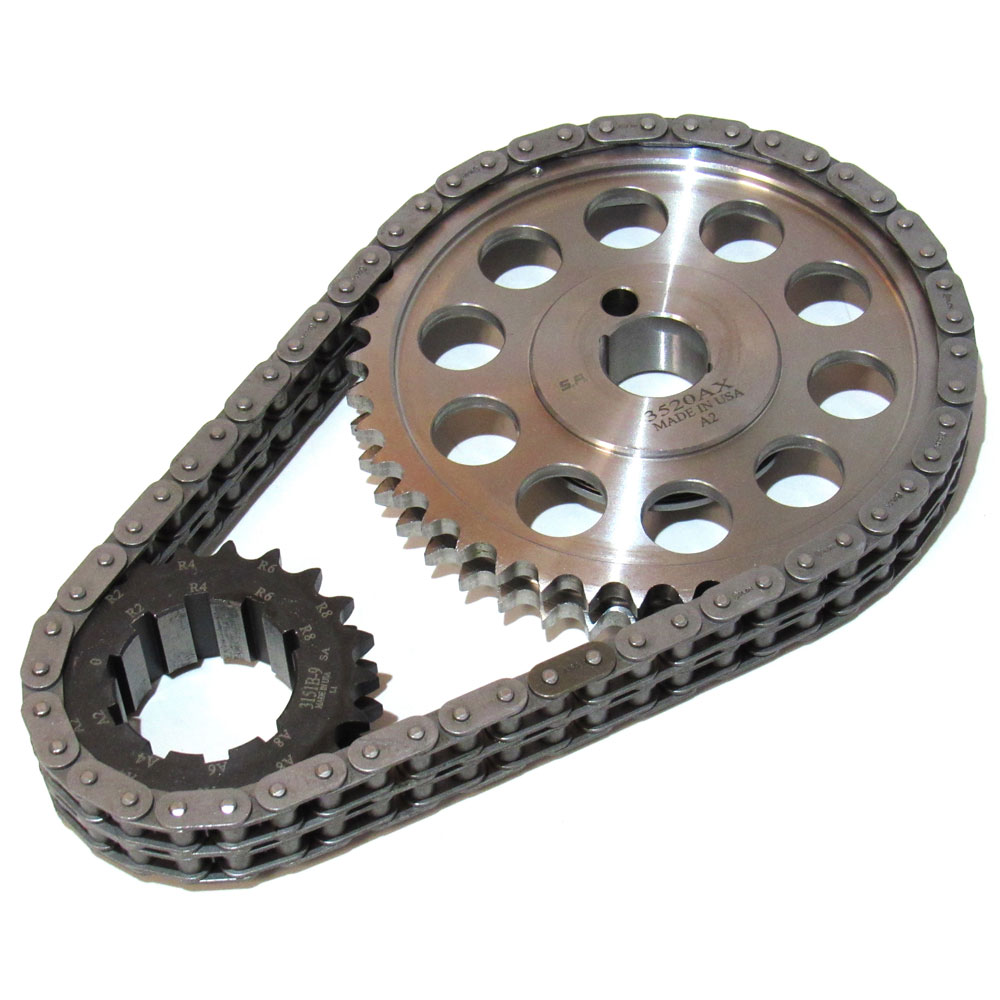SA Gear Timing Set 78520T-9R; Roller Timing Set Double Roller 0.250 in. for 1965 to 1972 Ford 289 to 351W 