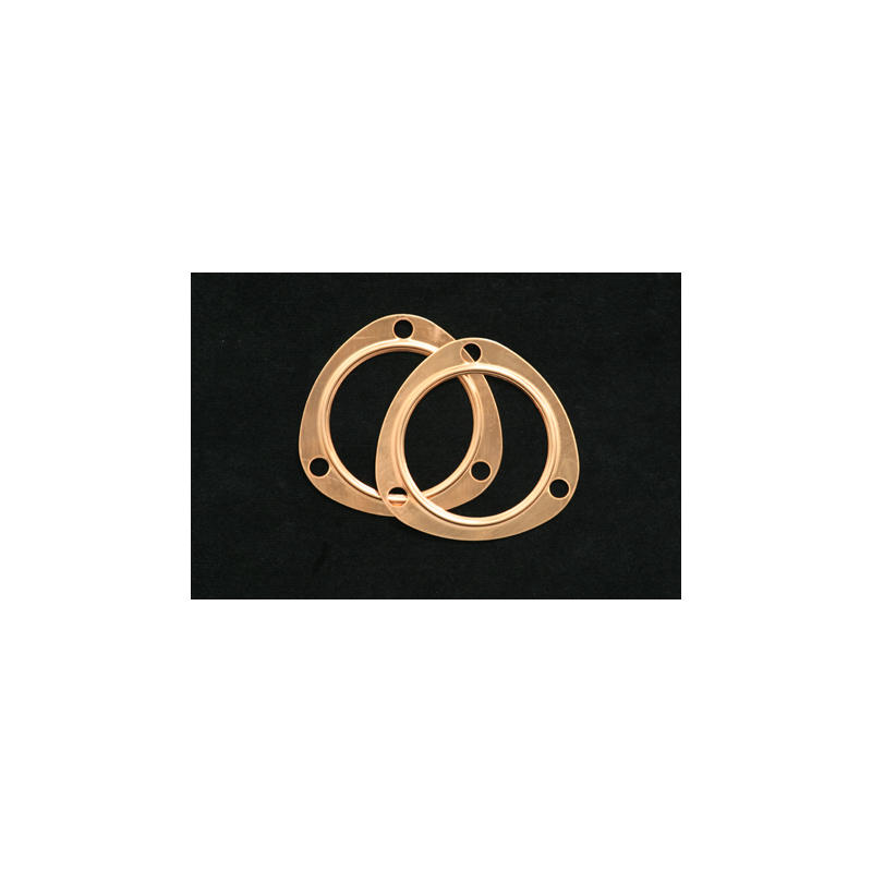 SCE Gaskets Exhaust Collector Gasket 4300; Pro Copper Embossed Copper 3 Bolt 3.000 in. 