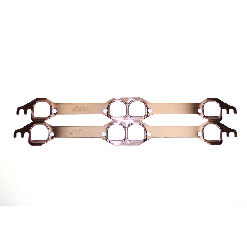 SCE Gaskets Header Gasket 4611; Pro Copper D Port 1.450 in. 1.370 in. for 1992 to 1997 Chevy LT 