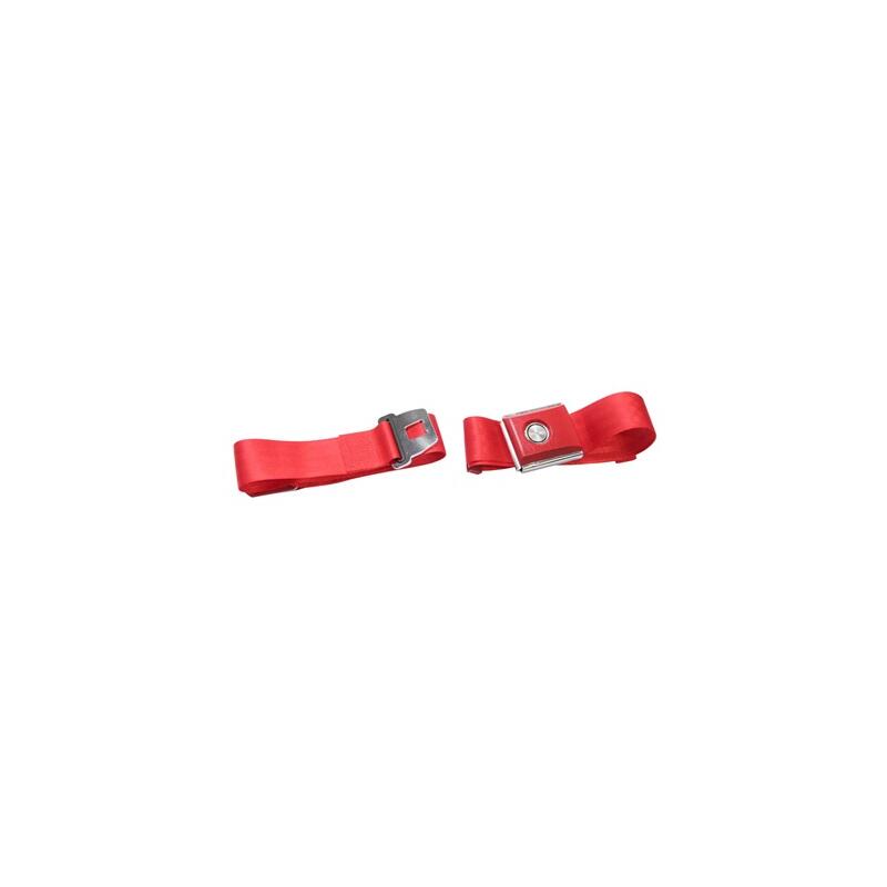 Photo for Scott Drake Seat Belt SB-BR-PBSB; Bright Red 2 Point Push Button