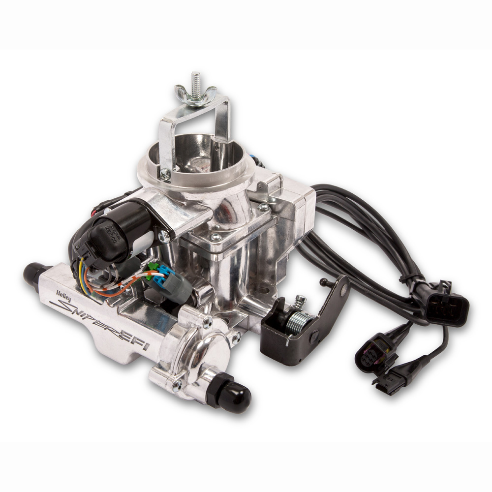 Sniper Fuel Injection System 550-858K; Sniper EFI BBD Master Kit 350 HP Throttle Body Shiny Aluminum for 1971 to 1986 Jeep CJ5, CJ7, CJ8 258 