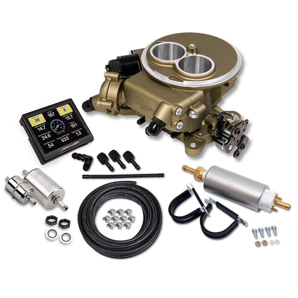 Sniper Fuel Injection System 550-851K; Sniper EFI 2300 350 HP Throttle Body 580 CFM Gold Aluminum 