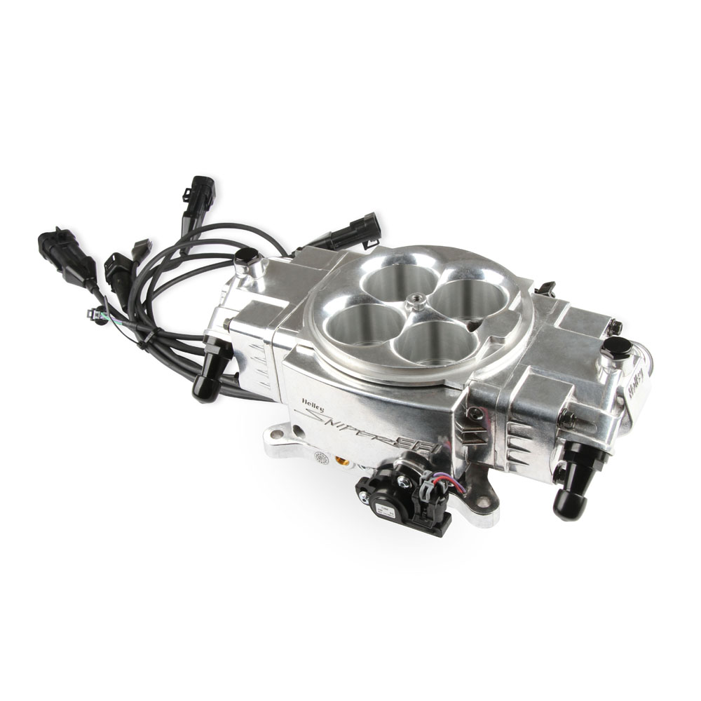 Sniper Fuel Injection System 550-870; Stealth 4150 650 HP Throttle Body 870 CFM Polished Aluminum 