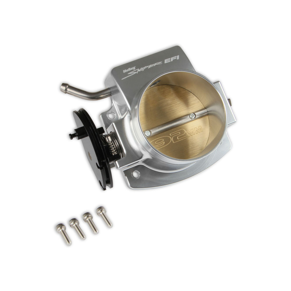 Sniper Fuel Injection Throttle Body 860001-1; Bright ANodized Billet Aluminum 4 Bolt for GM LS 