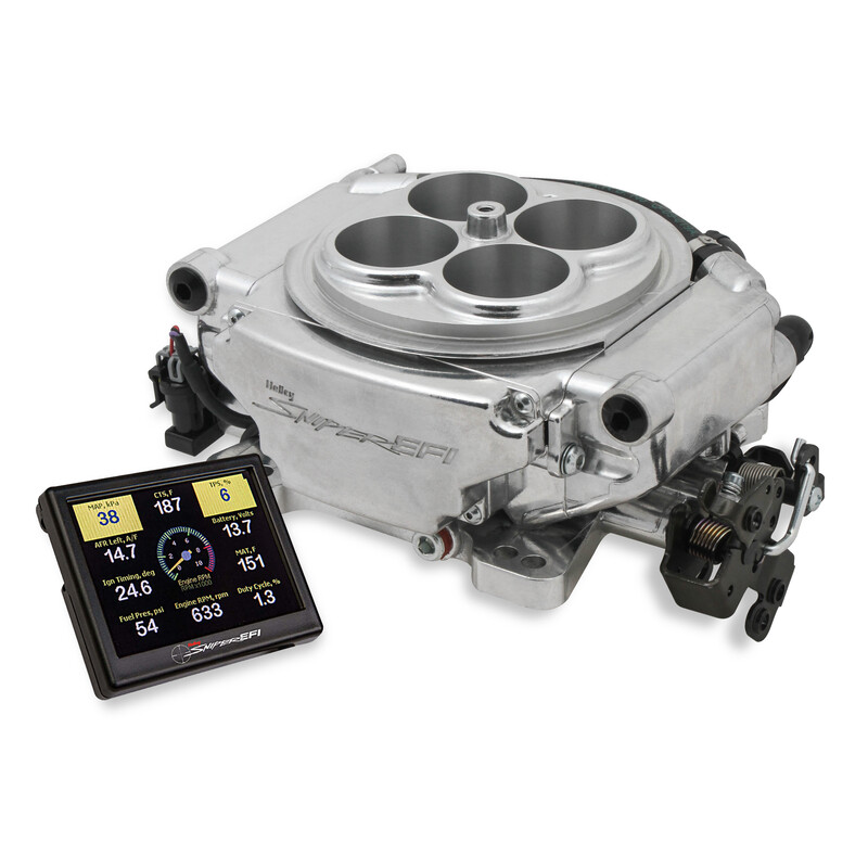 Sniper Fuel Injection System 550-510; 650 HP Self Tuning 650 HP Throttle Body 800 CFM Shiny Aluminum 