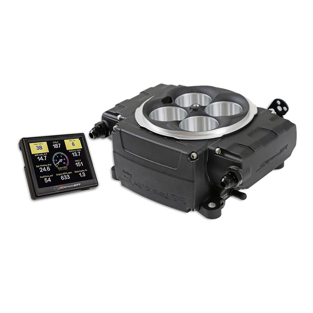 Sniper Fuel Injection System 550-511-3XX; Sniper 2 650 HP Single 4 Barrel 800 CFM Black Aluminum 