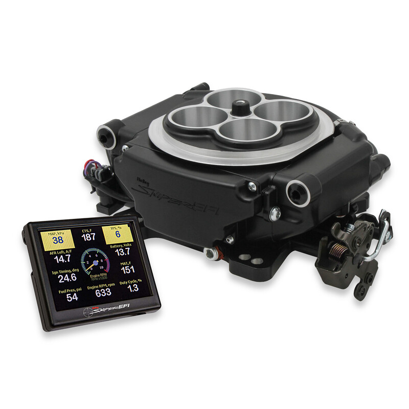 Sniper Fuel Injection System 550-511; 650 HP Self Tuning 650 HP Throttle Body 800 CFM Black Ceramic Aluminum 
