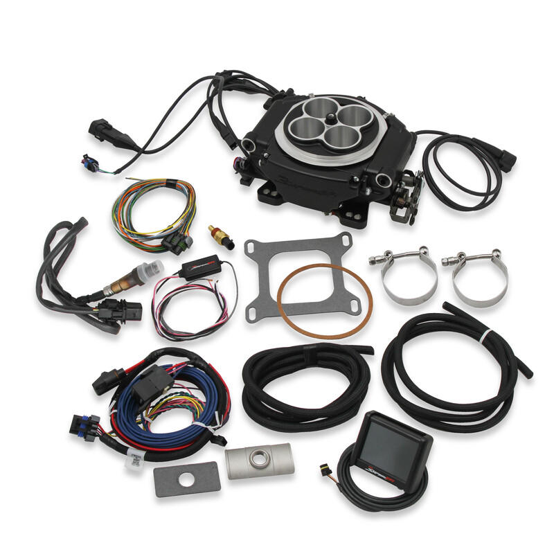 Sniper Fuel Injection System 550-511; 650 HP Self Tuning 650 HP Throttle Body 800 CFM Black Ceramic Aluminum 