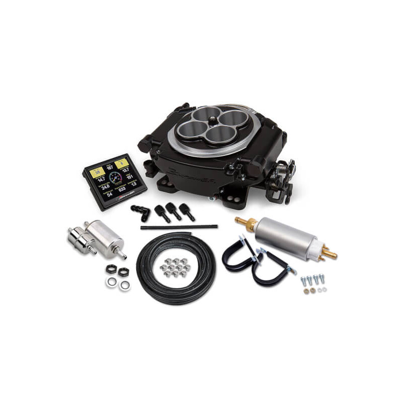 Sniper Fuel Injection System Kit 550-511K; 650 HP Self Tuning 650 HP Throttle Body 800 CFM Black Aluminum 