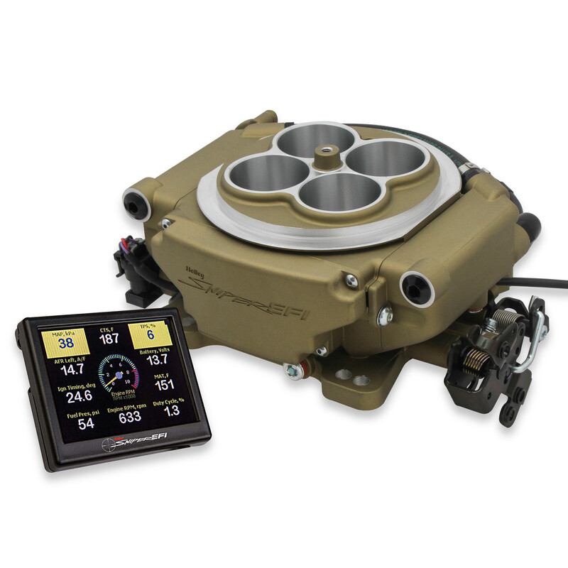 Sniper Fuel Injection System 550-516; 650 HP Self Tuning Throttle Body 800 CFM Classic Gold Aluminum 