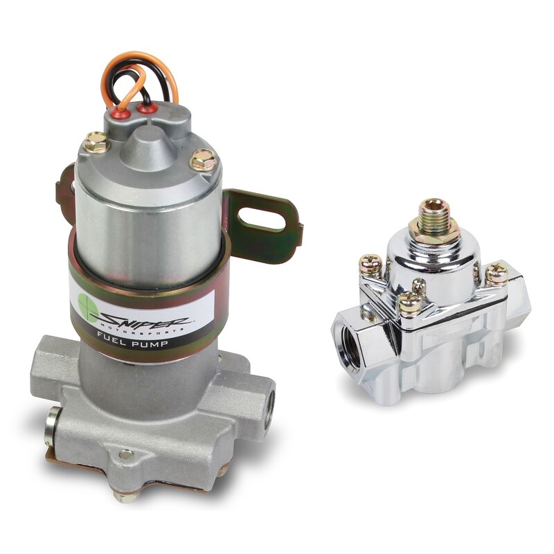 Sniper Electric Fuel Pump 80000101; 70 GPH @ 9 PSI Natural Aluminum Gasoline 
