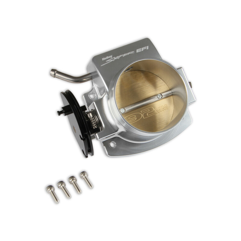 Sniper Fuel Injection Throttle Body 860001-1; Bright ANodized Billet Aluminum 4 Bolt for GM LS 