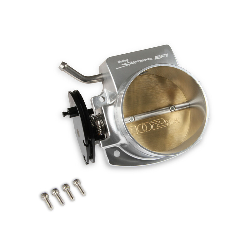 Sniper Fuel Injection Throttle Body 860002-1; Bright ANodized Billet Aluminum 4 Bolt for GM LS 