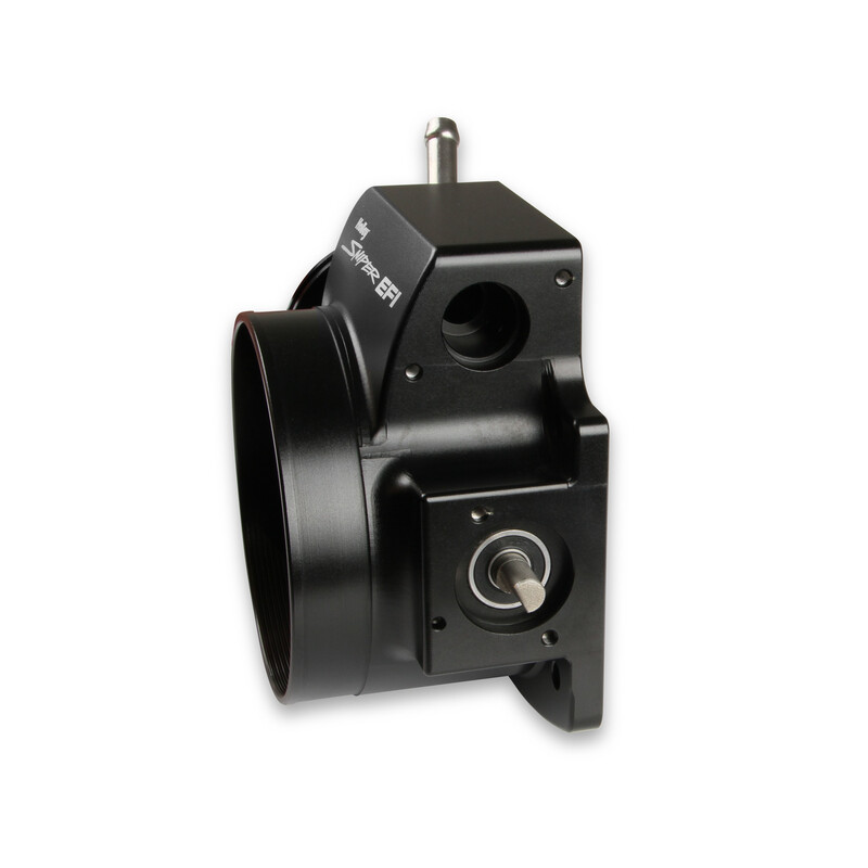 Sniper Fuel Injection Throttle Body 860005-1; Black Anodized Billet Aluminum 4 Bolt for GM LS 