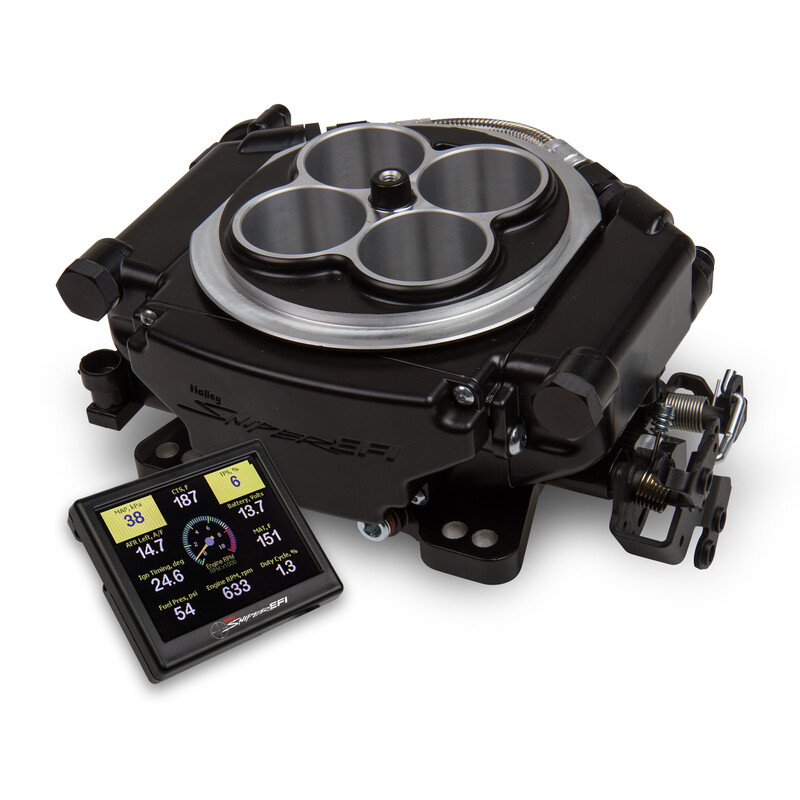 Sniper Fuel Injection System Kit 550-511K; 650 HP Self Tuning 650 HP Throttle Body 800 CFM Black Aluminum 
