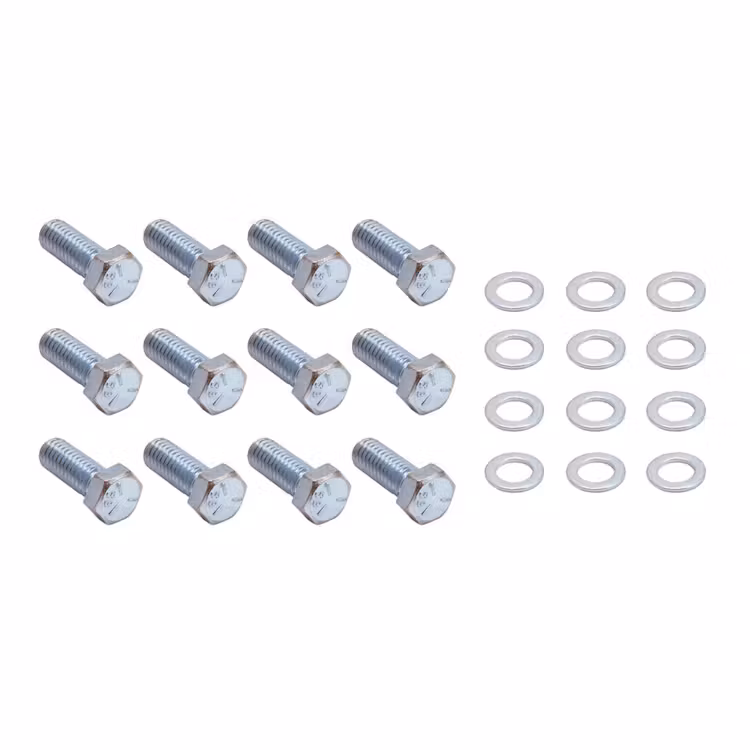 Spectre Intake Manifold Bolts 4652; Zinc Plated Hex Head Steel for Chevy, Chrysler, AMC 262 to 400, 273 to 440, 290 to 401 