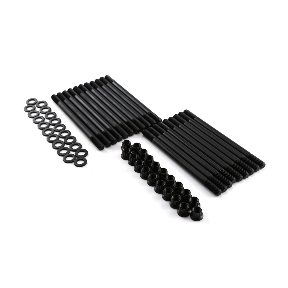 Speedmaster Cylinder Head Stud Kit PCE279.1030; 12-Point Stud Black Oxide 8740 Chromoly for 2003 to 2007 Ford 6.0L Power Stroke 