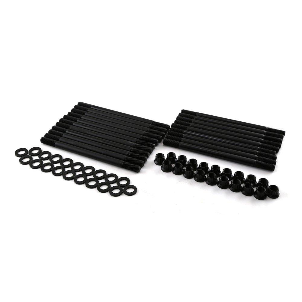 Speedmaster Cylinder Head Stud Kit PCE279.1030; 12-Point Stud Black Oxide 8740 Chromoly for 2003 to 2007 Ford 6.0L Power Stroke 