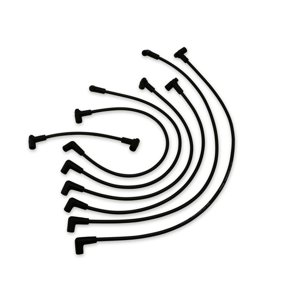 Taylor Cable Spark Plug Wires 53037; Street Thunder 8 mm Black Spiral Core OE Female/Socket for 2005 to 2010 Ford Mustang 4.0L 