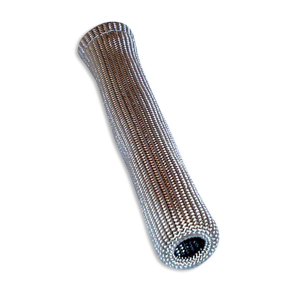 Taylor Cable Spark Plug Boot Heat Sleeve 2524; Space Age Boot Protectors 1200 deg. F 1.000 in. 6.000 in. Silver Heat Treated Fiberglass 