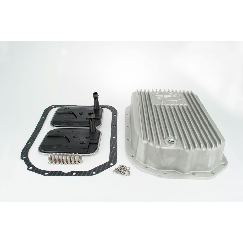 Photo for TCI Automotive Transmission Oil Pan 278000; Deep Aluminum Pan 2 Quarts Natural, Finned Aluminum for GM 4L80E