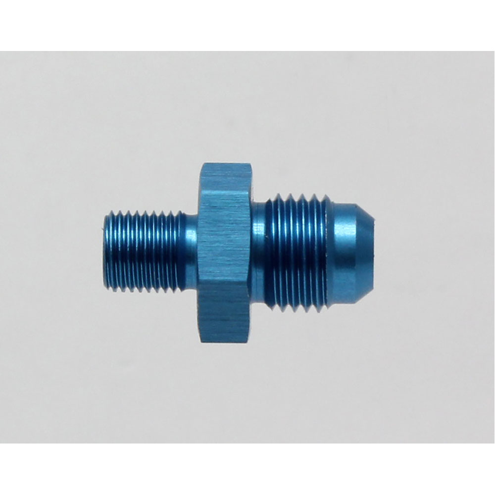Photo for TI Automotive / Walbro AN Fitting 128-3039; AN to Metric Adapter AN to Metric Adapter Blue -06AN Male Straight 10.000 mm x 1.0 Male