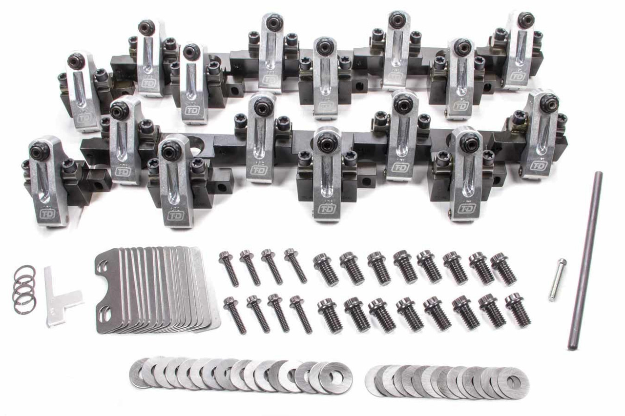 T&D Machine Rocker Arm and Shaft Assembly 3102-170/170; 1.70, 1.70 Steel Aluminum Full Roller for Chevy 396 to 454 