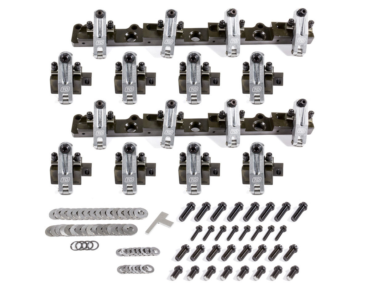 T&D Machine Rocker Arm and Shaft Assembly 3142-170/170; 1.70, 1.70 Steel Aluminum Full Roller for Chevy 396 to 454 