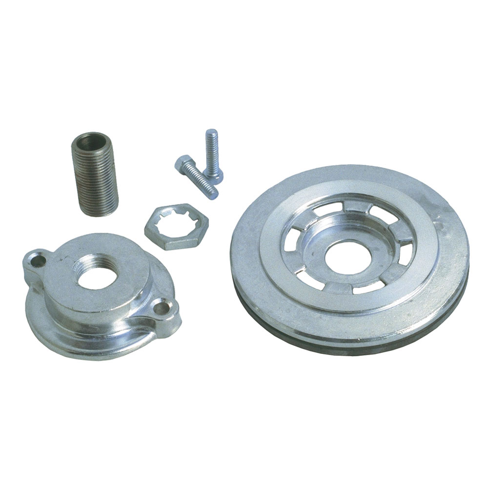 Photo for Trans-Dapt Performance Oil Filter Adapter 1024; Canister to Spin On 3/4 in. -16 Natural Aluminum Canister to Spin On Conversion for 1956 to 1967 Chevy 265 to 350, 396 to 427 