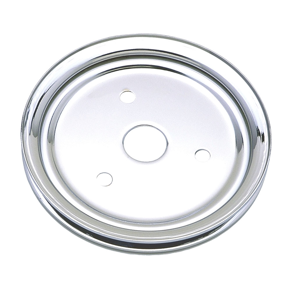 Photo for Trans Dapt Crankshaft Pulley 9602; V-Belt Chrome for Chevy 283 to 350 SBC