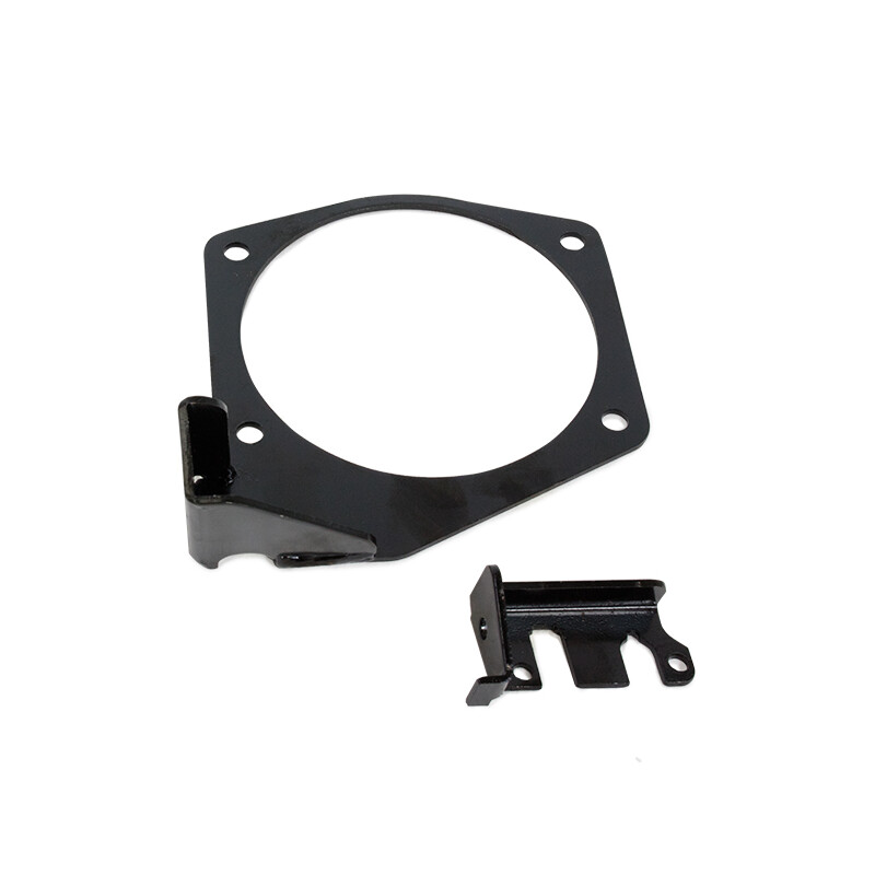 TSP Fuel Injection Throttle Cable Bracket 81013BK; Velocity Black for GM LS 