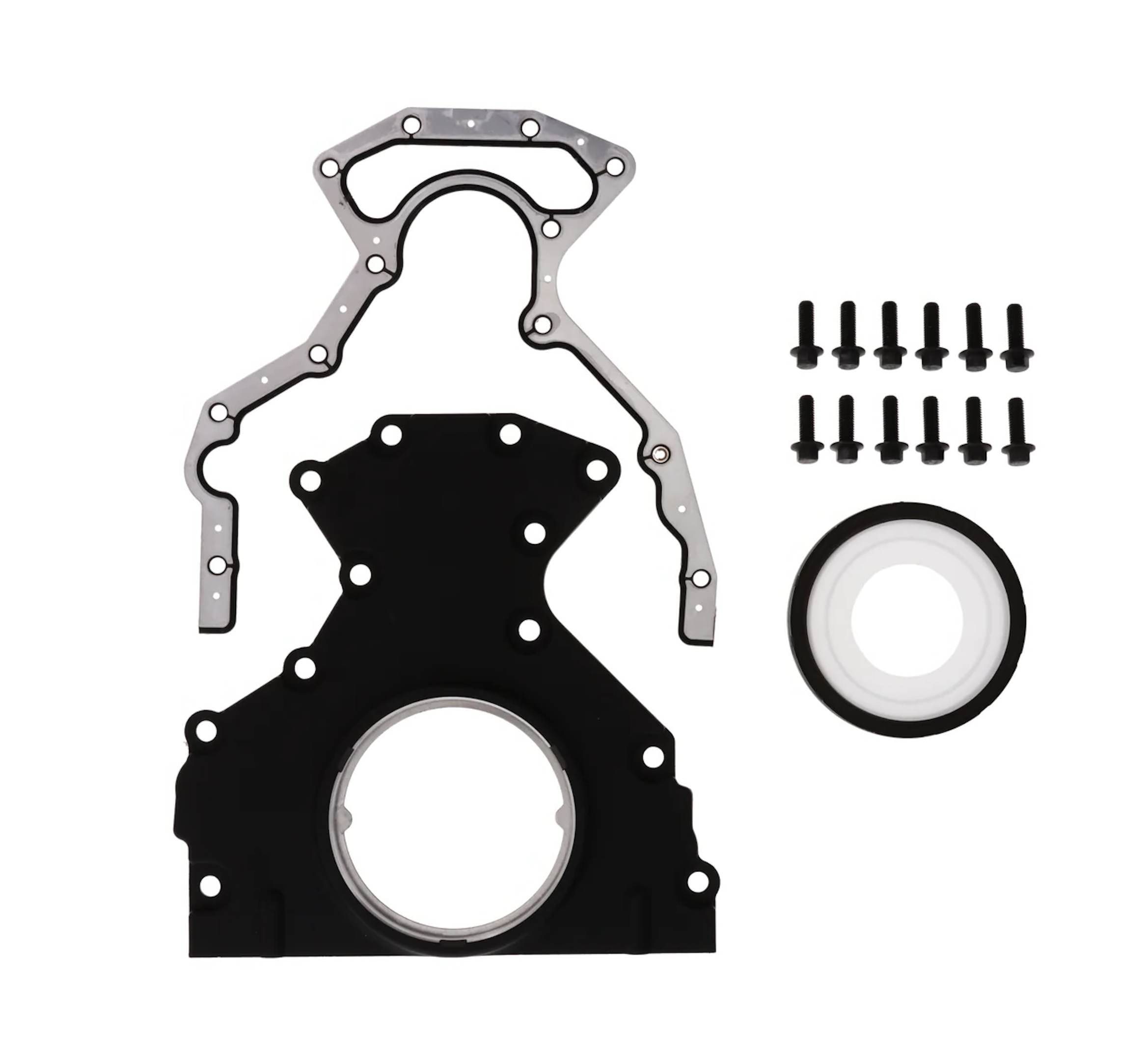 TSP Rear Main Seal Cover 81069BK; Black for GM LS 
