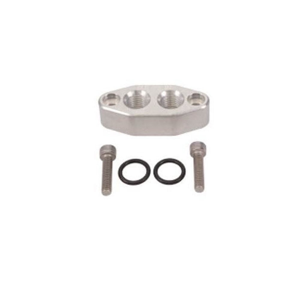 Photo for Top Street Performance Engine Oil Cooler Adapter 81070; Aluminum Bolt On Natural for GM LS