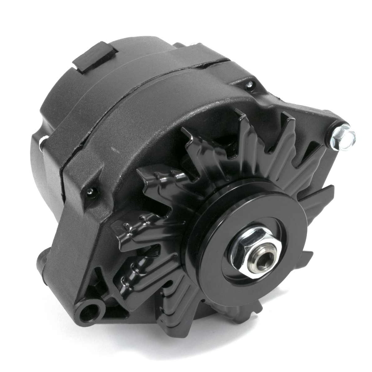 Top Street Performance Alternator ES1001BK; 110 Amp Black Powdercoat 10SI Internal for GM 