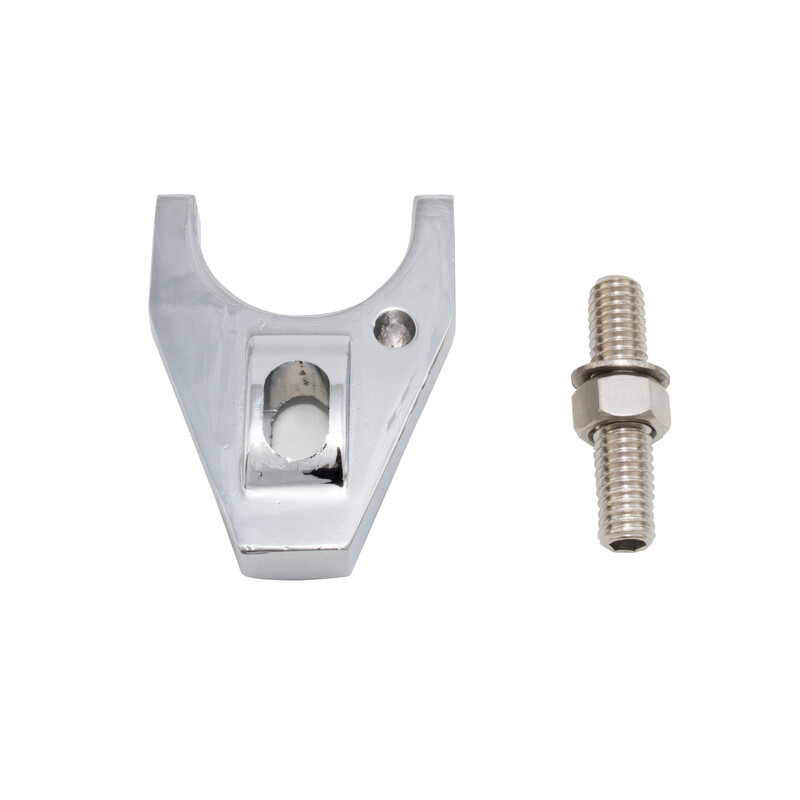 TSP Distributor Clamp JM6926SL; Billet Aluminum Hold Down Silver Aluminum for Chevy 262 to 400, 396 to 454 