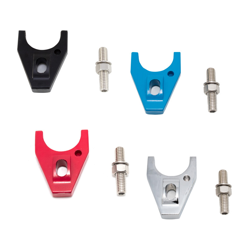 Top Street Performance Distributor Clamp JM6926BL; Billet Aluminum Hold Down Blue Aluminum for Chevy 262 to 400, 396 to 454 