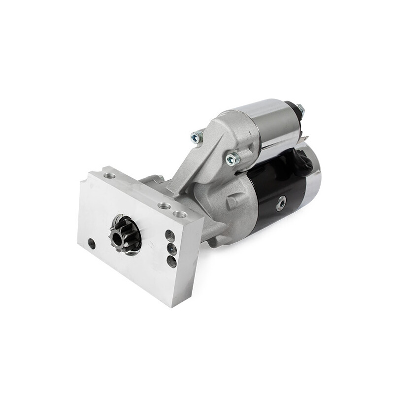 TSP Starter JM7001BK; High Torque Black, Natural 153, 168 Tooth 3 HP Mini Hitachi Straight for Chevy 262 to 400, 396 to 454 