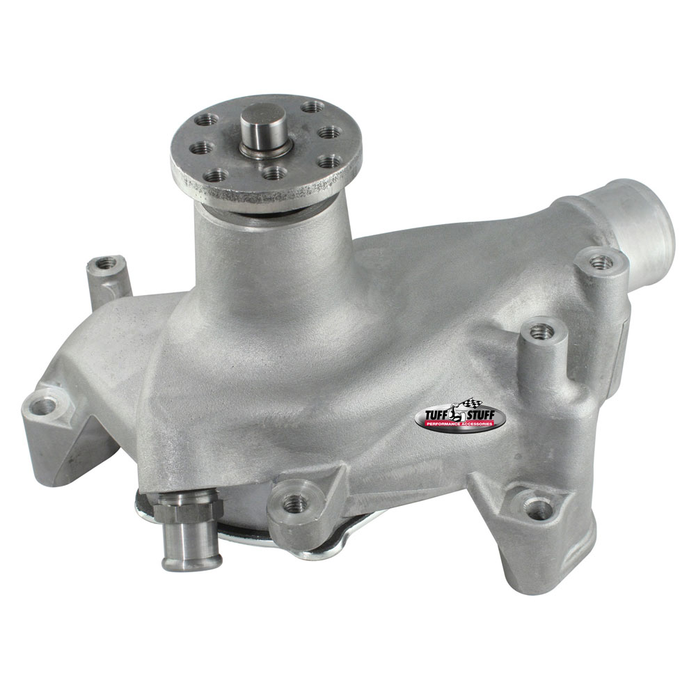 Tuff Stuff Mechanical Water Pump 1448NC; High Volume Natural Aluminum Mechanical Long for Chevy 262 to 400 
