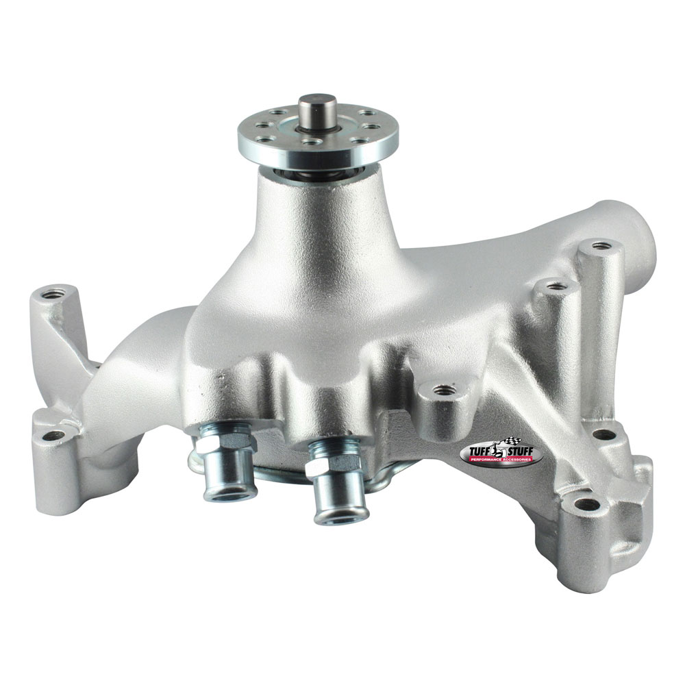 Tuff Stuff Mechanical Water Pump 1459; Platinum High Volume Natural Aluminum Mechanical Long for 1969 to 1994 Chevy 396 to 454 
