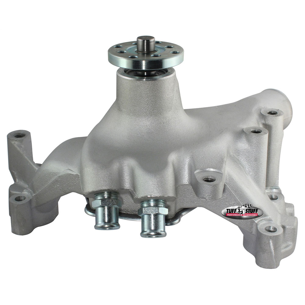 Tuff Stuff Mechanical Water Pump 1461AC; High Volume Natural Aluminum Mechanical Long for 1969 to 1996 Chevy 396 to 454 
