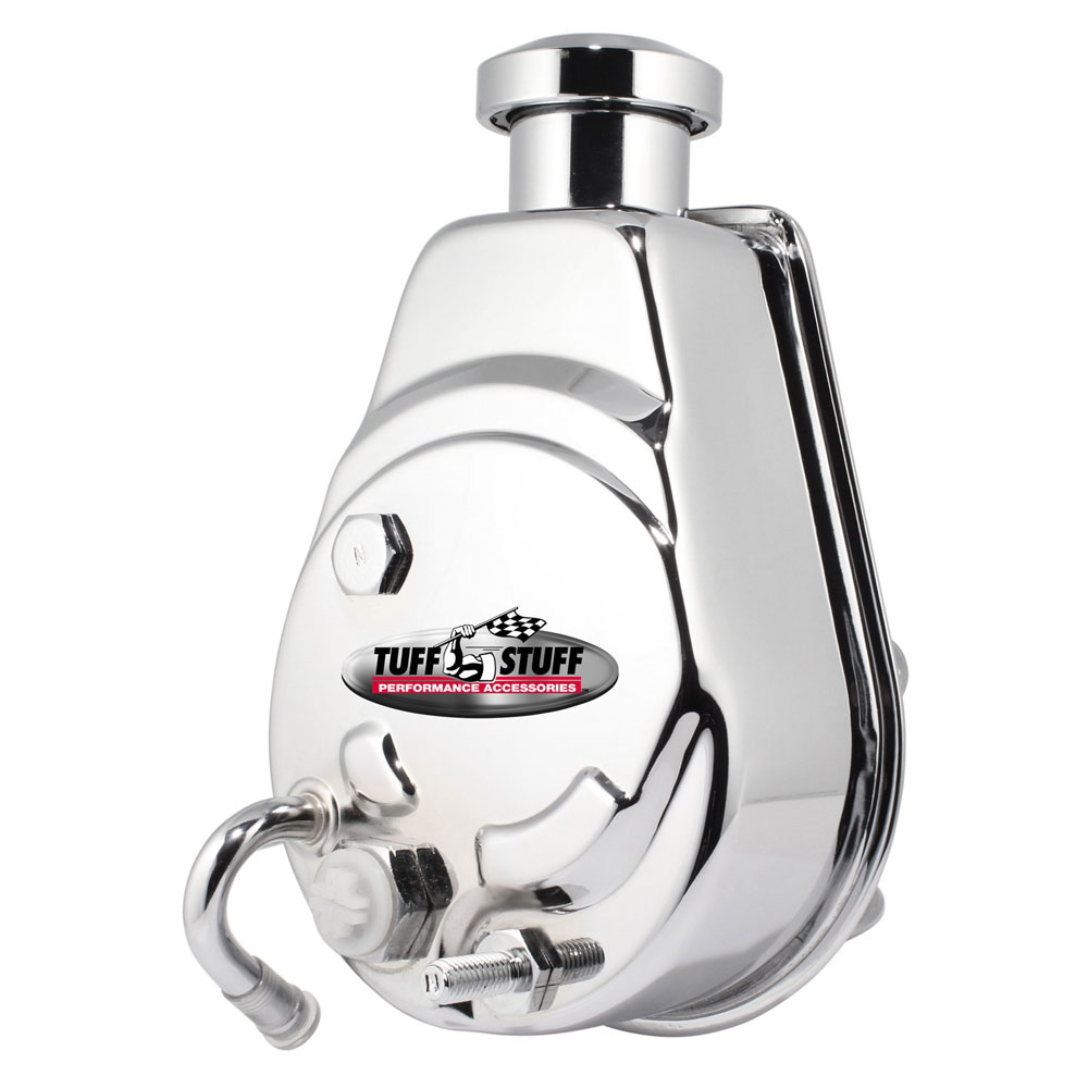 Photo for Tuff Stuff Power Steering Pump 6176A; Chrome, White Zinc Plating with a Clear Coat Finish and Appears Similar to a Chrome Finish Saginaw
