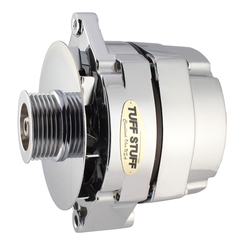 Photo for Tuff Stuff Alternator 7127NK6G; 145 Amp Chrome 10SI Internal for 1968 to 1987 GM