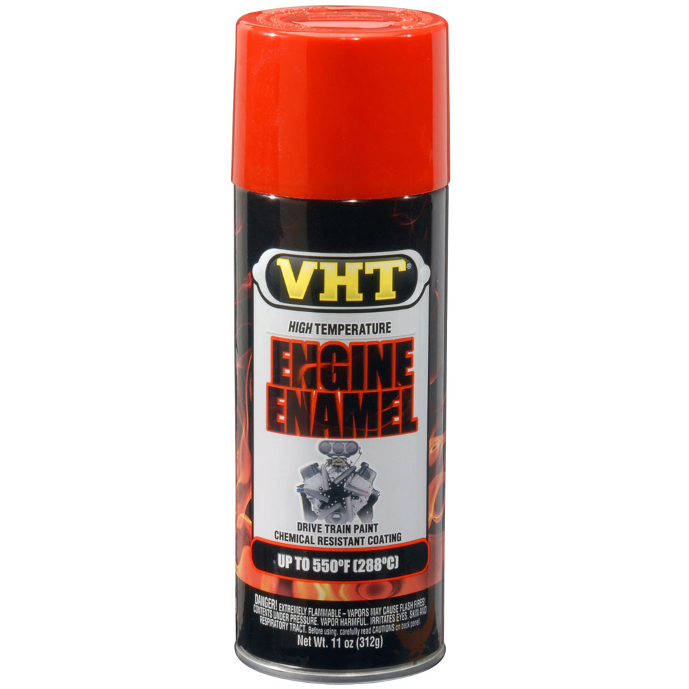 Photo for VHT High Temp Paint SP123; Engine Enamel 11.0 oz. Aerosol Chevy Orange 550 deg. F Intermittent
