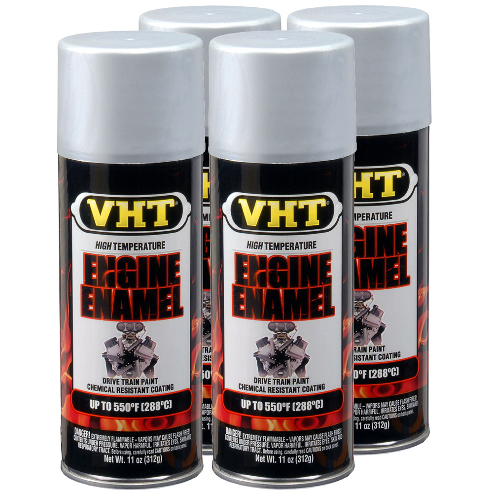 Photo for VHT High Temp Paint SP127(4-PACK); Engine Enamel 11.0 oz. Aerosol Universal Aluminum 550 deg. F Intermittent 