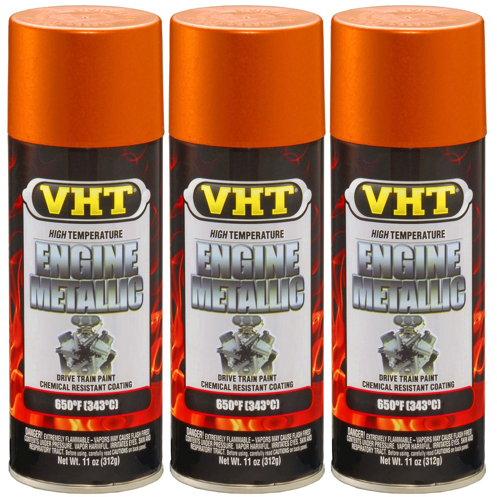 Photo for VHT High Temp Paint SP402(3-PACK); Engine Metallic 11.0 oz. Aerosol Burnt Copper 650 deg. F Intermittent 